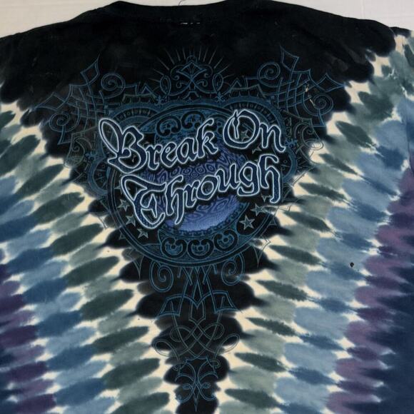 Liquid Blue Mens XL Jim Morrison The Doors Break On Through Tie Dye T-shirt - Picture 9 of 10